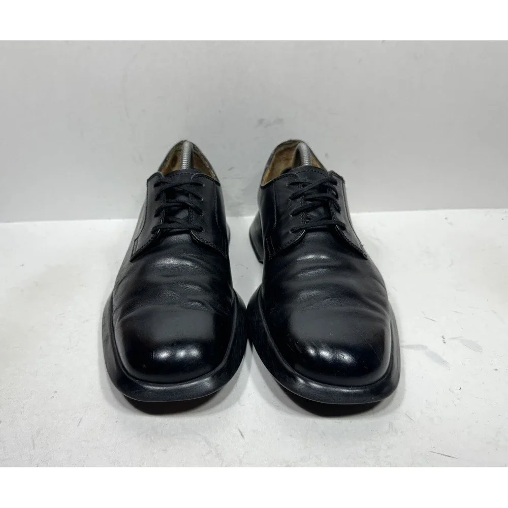 Tod's Plain Toe Blucher Dress Shoes Black‎ Men's Size 10 US / 9 Made In Italy